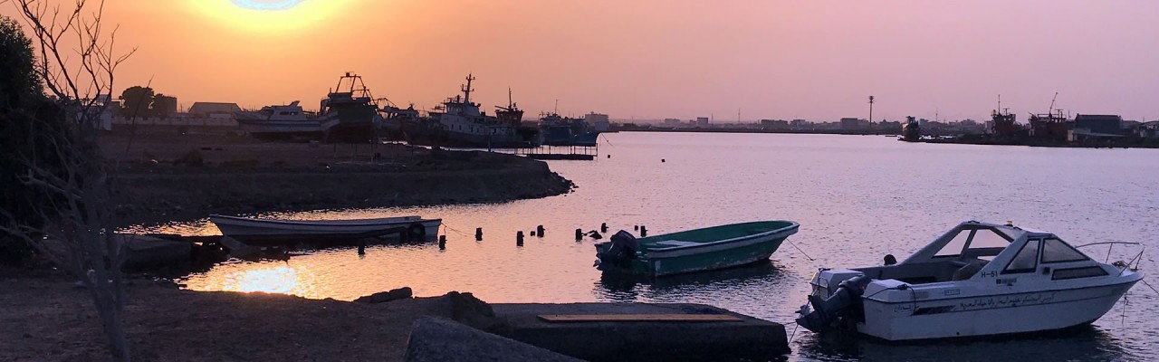 Sunset at our location in the Port Sudan harbor
